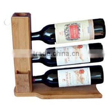 Bamboo 3-Bottle Wine Rack