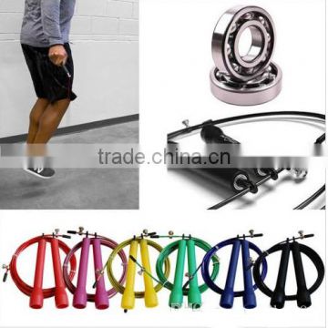 Bearing box design adjustable cable wire steel skipping speed jump rope