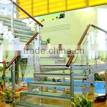 Swimming pool tempered glass stair panel/ handrail fence