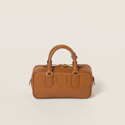 Bowling Bag Light Luxury Leather Handbag, Crossbody Boston Pillow Bag, High-end Women's Bag photo-5