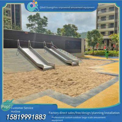 Stainless Steel Slide Production, Non-standard Slides, Customized Iron Combination Non-powered Amusement Equipment for Communities and Parks photo-3