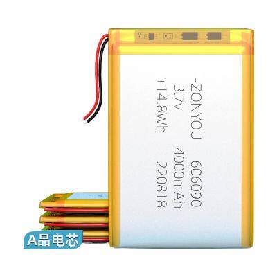 Ultra Thin 4000mAh Pouch Cell 606090 Lipo Batteries 3.7V 500 Cycles for Outdoor Solar LED Light