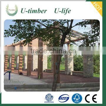 Outdoor waterproof wood plastic composite wpc pergola