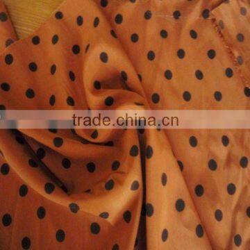 fabric printed polka dots/polyester peach skin microfiber fabric