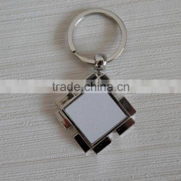 DIY custom metal key rings with sublimation printable aluminum sheet ,chrome-plated various shape