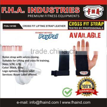 Cross Fit Strap Leather Lifting Strap Gym and Fitness Accessories by FHA INDUSTRIES SIALKOT PAKISTAN