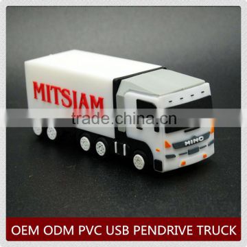 PVC OEM ODM 2.0 pendrive truck usb flash drive