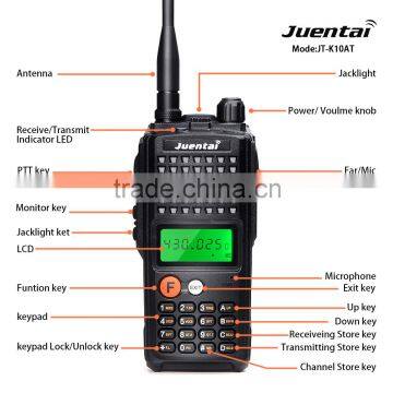 JUENTAI JT-K10AT UHF 400-470MHZ Hight Power 10W Handheld Long Range Walkie Talkie photo-3