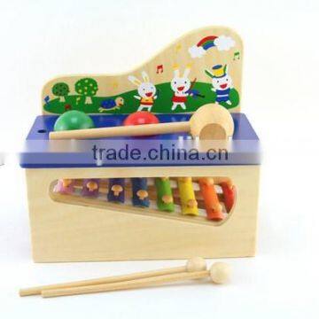 Wooden Educational Toys Kids Knock Toy With Musical Instruments