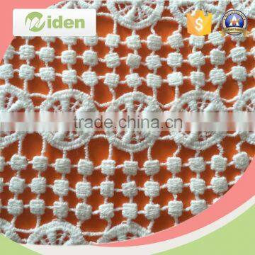 Eco-friendly pom pom lace spider web pattern cotton chemical lace fabric