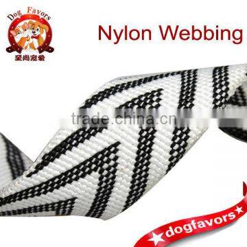 black and white Interphase plain jacquard polyester cotton webbing