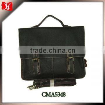 2014 black leather best man bags business bag wholesale