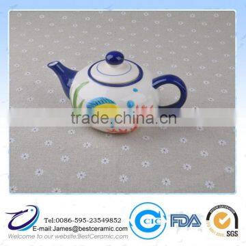 hand painting colour Ceramic Tea pot sea style