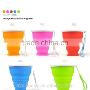 Healthy Life FDA Grade Folding Silicone Foldable Water Cup for Travel Drinking photo-2