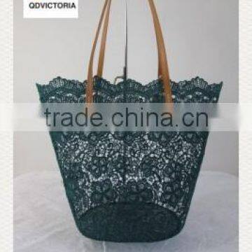 Lace Beach Bags with Satin Lining