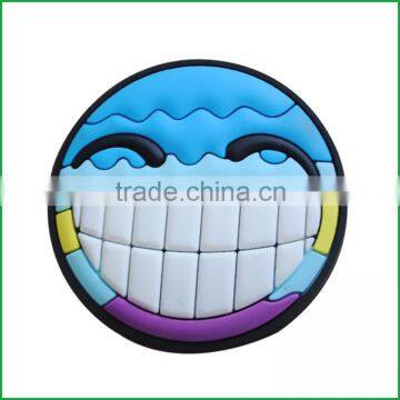 Lovely soft pvc smiling face design fridge sticker