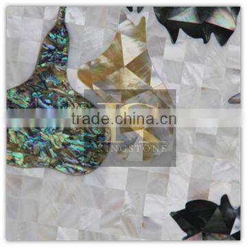 Popular shell mosaic for luxury decoration (capiz shell series) different types