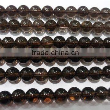 Smoky Quartz Natural Gemstone Round Beads Bracelet photo-3