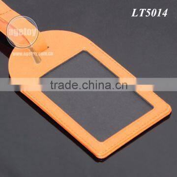 Orange Color Printing Logo Miami Souvenir Promotional Custom Leather Luggage Tags photo-4