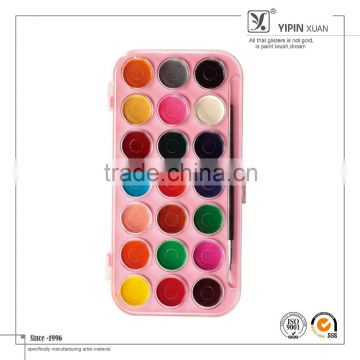 21 Colors Semi Dry Water Color Paint Cake Set