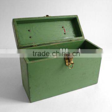 Fantastic vintage industry wood chest