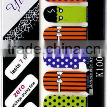 Nail art sticker 14 tips mixed Self Adhesive foil sticker decaration