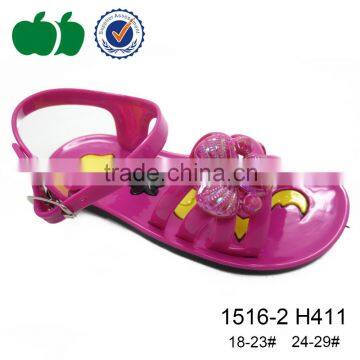 Cheap Wholesale Cute Flat Children Jelly Sandals for Girl photo-2