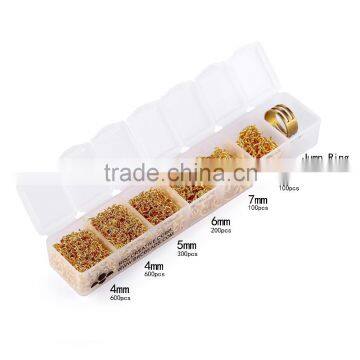 Top Quality Gold Plated Open Jump Ring Value Box Set 4mm/5mm/6mm/7mm/8mm/one open tool For Jewelry Making