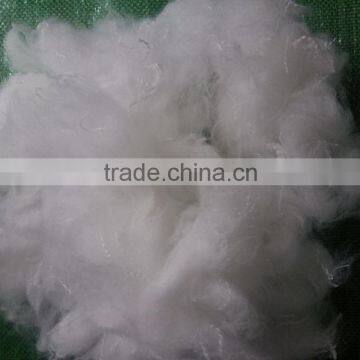 1.0DX25MM white hollow siliconized polyester staple fiber