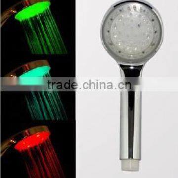 Temperature control shower head colorful shower pretty handheld shower for rain room led shower head