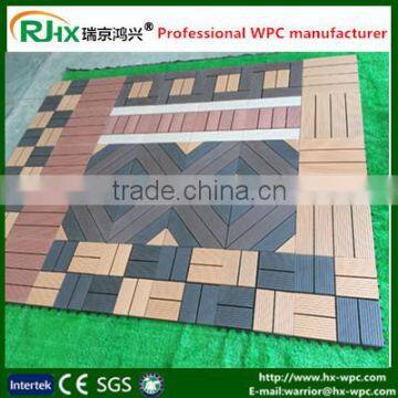 Wood plastic composite decking tile with modern DIY style in good quality and cheap price