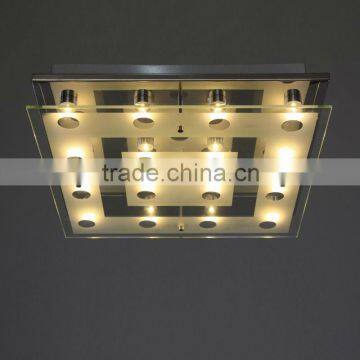 High power LED classical square glass ceiling lamp