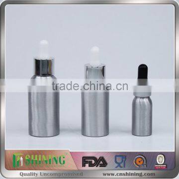 1oz metail silver bottle with child proof dropper 18mm/aluminum e-juice dropper bottle 30ml