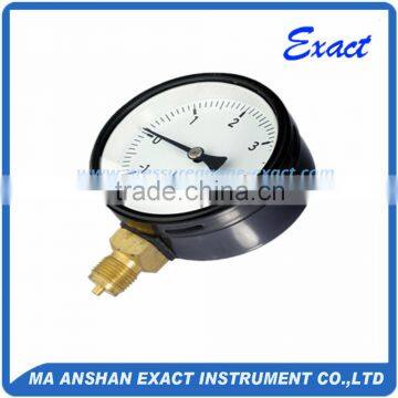 D63 Lower Mount Black Painted Steel Pressure Gauge