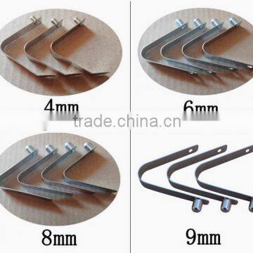 Riveting solid elastic clasp, v-shaped positioning in telescopic tube clasp, marble spring, leaf spring