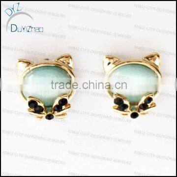 gold cute animal stud earrings