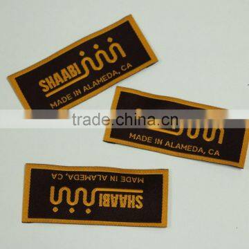 garment labels and tags, brand name 100% polyester fabric woven labels for clothing