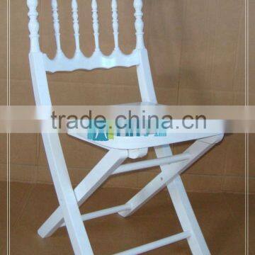 White Wood Wedding Folding Napoleon Chair