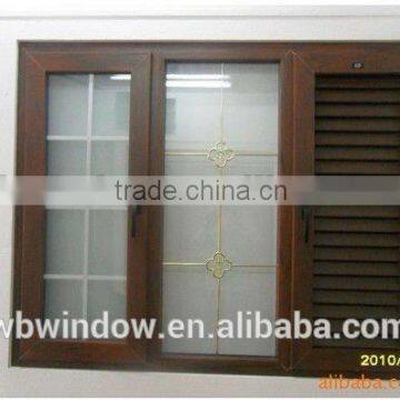 dark brown UPVC shutter windows