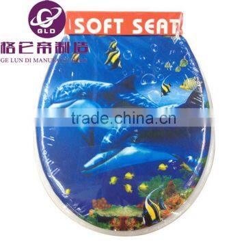 GLD Hot Sales Adult Soft Toilet Seats WC Seat Flowery Color Soft Toilet Seat Lid For Bathroom photo-3