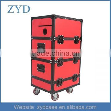 Aluminium red fireproof decorative panel flight moving head case, ZYD-FL398