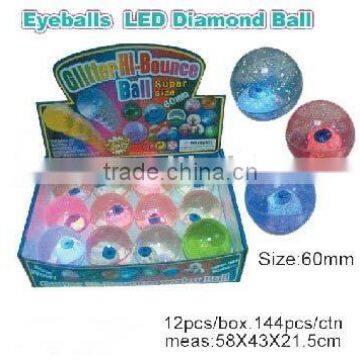 Sell Glitter Bounce Crystal Ball with Flashing Eye ball For Halloween toy