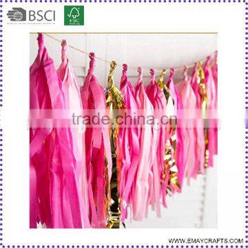 Factory Price Fashion Handmade Paper Tassel Diy Tissue Garland photo-2