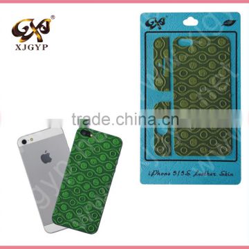 3D custom decorotion pu leather sticker for cell phone