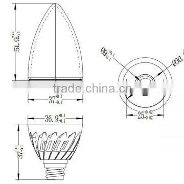 Candle Light 3W 4W 5W Light Bulb Housing photo-3