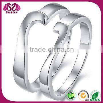 Latest fashion shiny initial design Gay Men Ring