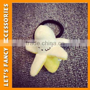 PGHD0369 Hot Sale Plush Banana Hair Clip Elsatic Hair Band Girls Elastic Hair Balls photo-2