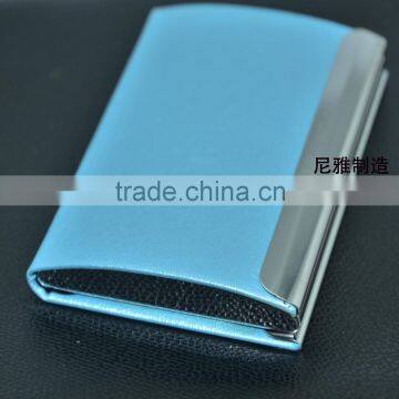 Blue Luxury Business PU Leather ID Credit Place Card Holders/Business card case/name card holder- ST127-B