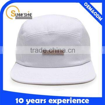 5 Panel Hat Custom Promotion With Leather Patch Logo                        
                                                Quality Choice