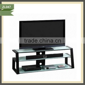 Smart Aluminium Clear Tempered Glass TV Stand ZL047